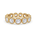 Round Rose Cut Bezel Set Eternity Band