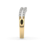 Round Diamond Double Row Wedding Band