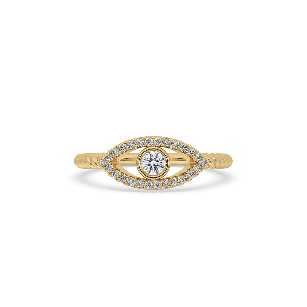 Twisted Band Engagement Ring With Round Diamond Main image