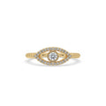 Twisted Band Engagement Ring With Round Diamond