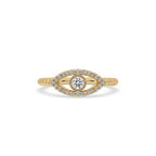 Twisted Band Engagement Ring With Round Diamond