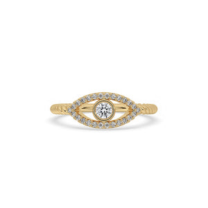 Twisted Band Engagement Ring With Round Diamond