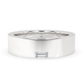 Solitaire Baguette Wedding Ring – White Gold