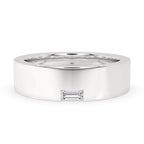 Solitaire Baguette Wedding Ring – White Gold