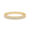 Square Bezel Box Yellow Gold Diamond Wedding Band