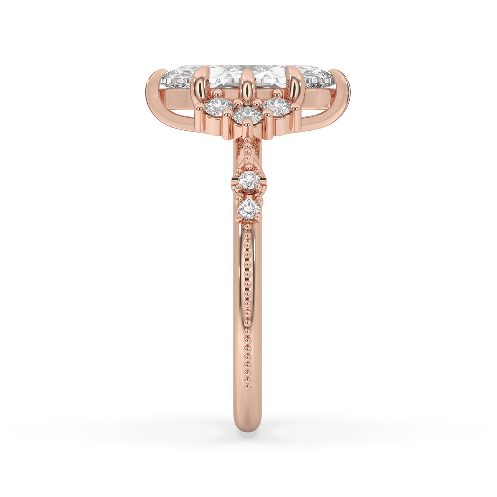 Marquise Engagement Ring with Side Stone