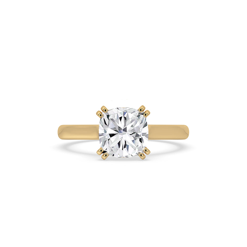 Cushion Cut Diamond Engagement Ring In Solitaire Style Imagen principal del producto