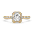 Radiant Cut Diamond Ring With Halo Style