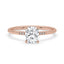 Elongated Cushion Cut Engagement Ring - 6 Round Side Stones