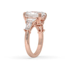 5 Stone Diamond Ring With Radiant Center Stone