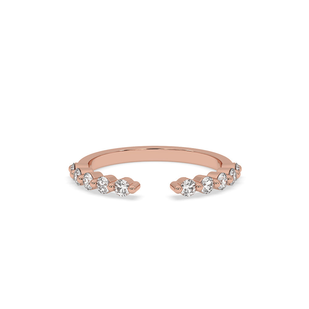 Open Gap Wedding Band – Rose Gold Hauptbild