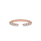 Open Gap Wedding Band – Rose Gold