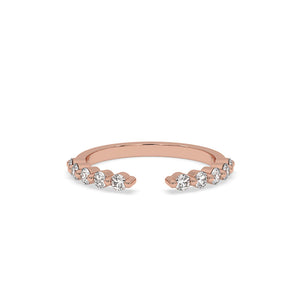 Open Gap Wedding Band – Rose Gold