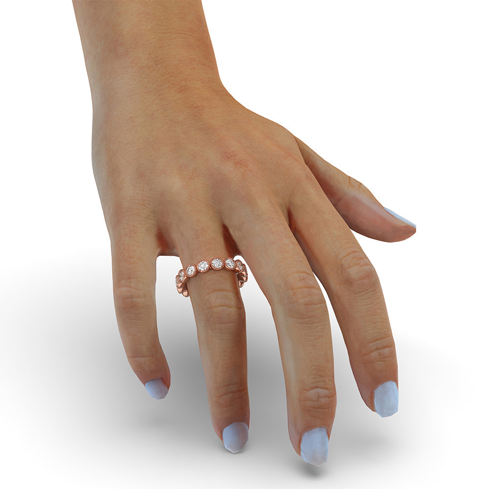 Bezel Wedding Band - Full Eternity Style