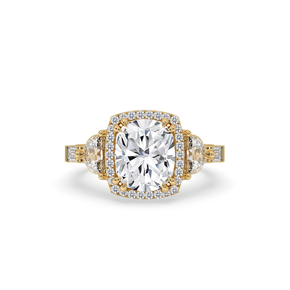 Cushion Halo Engagement Ring In White Gold