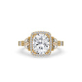 Cushion Halo Engagement Ring In White Gold