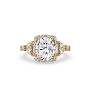 Cushion Halo Engagement Ring In White Gold