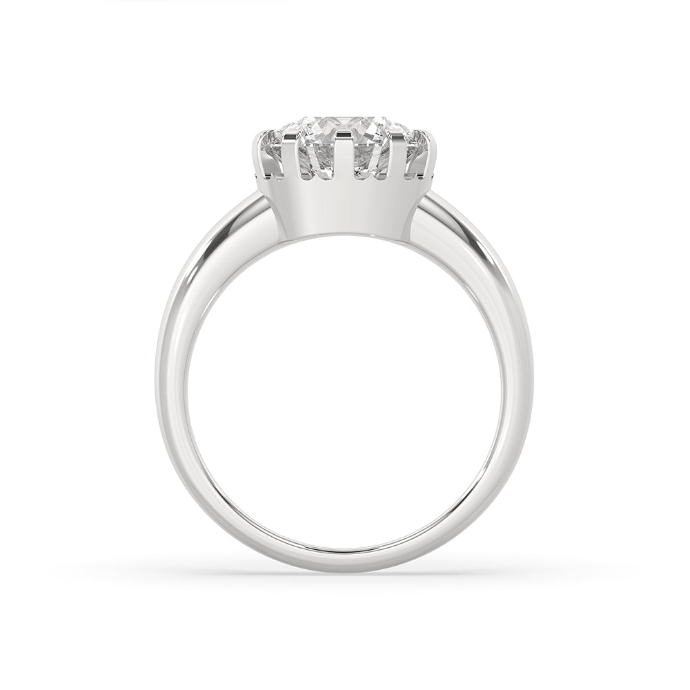 Old European Cut Diamond Ring In Solitaire Style