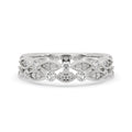 Double Row White Gold Eternity Band