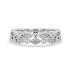 Double Row White Gold Eternity Band