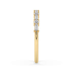 Baguette and Round Diamond Band - Half Eternity