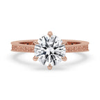 Filigree Engagement Ring with Round Diamond
