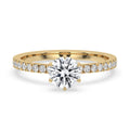 Round Cut Diamond Pave Setting Ring
