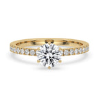 Round Cut Diamond Pave Setting Ring