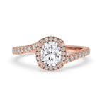 Cushion Engagement Ring - Gorgeous Rose Gold