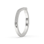 Curved Wedding Band – Half Eternity Style