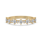 Yellow Gold Eternity Band With Round Cut Diamond