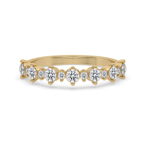Yellow Gold Eternity Band With Round Cut Diamond