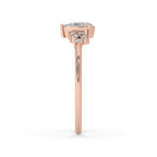 Pear Shaped Diamond Ring - Side Stone