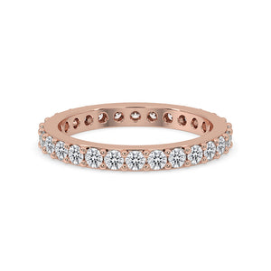 Full Diamond Eternity Band In Rose Gold