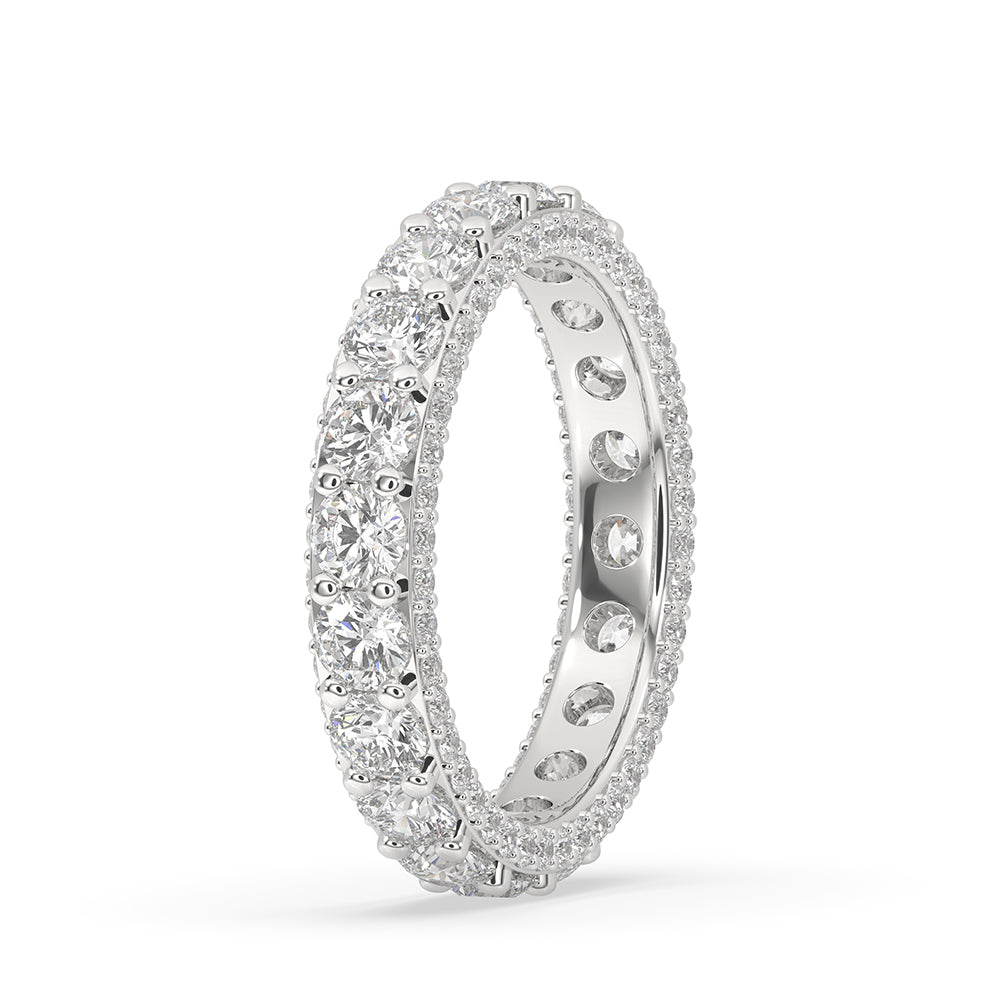 Round Diamond White Gold Eternity Band