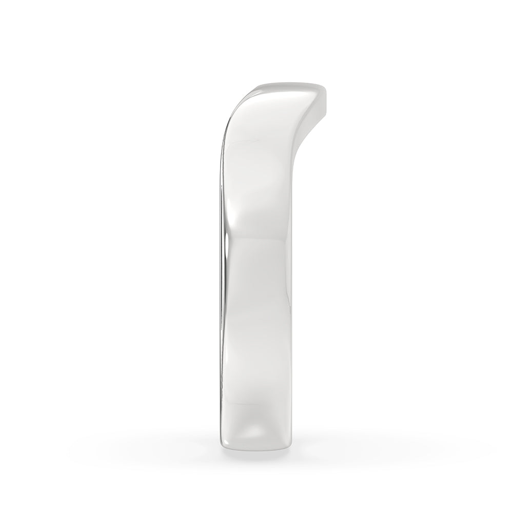 Simple Womens Wedding Band In Curvy Style