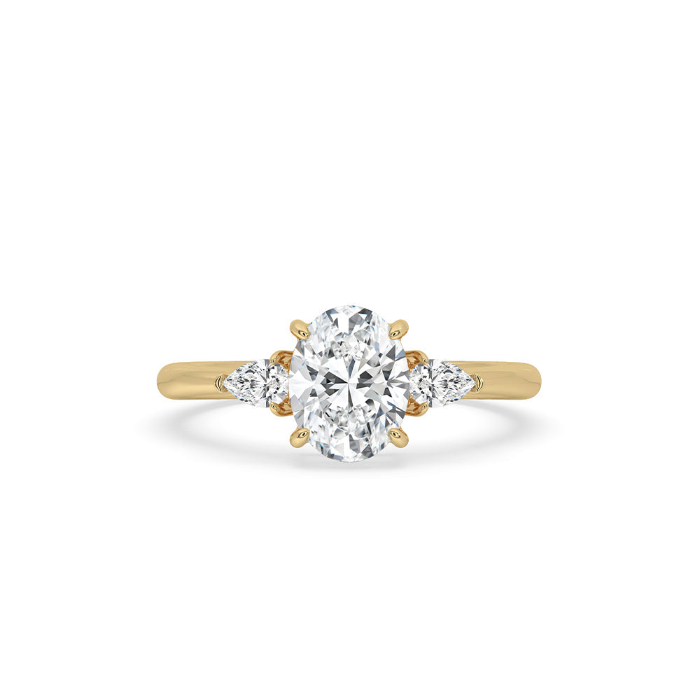 3 stone oval engagement ring Hauptbild