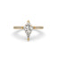 Kite Cut Diamond Engagement Ring In Pave Style