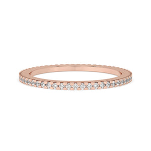 Round Diamond Wedding Band