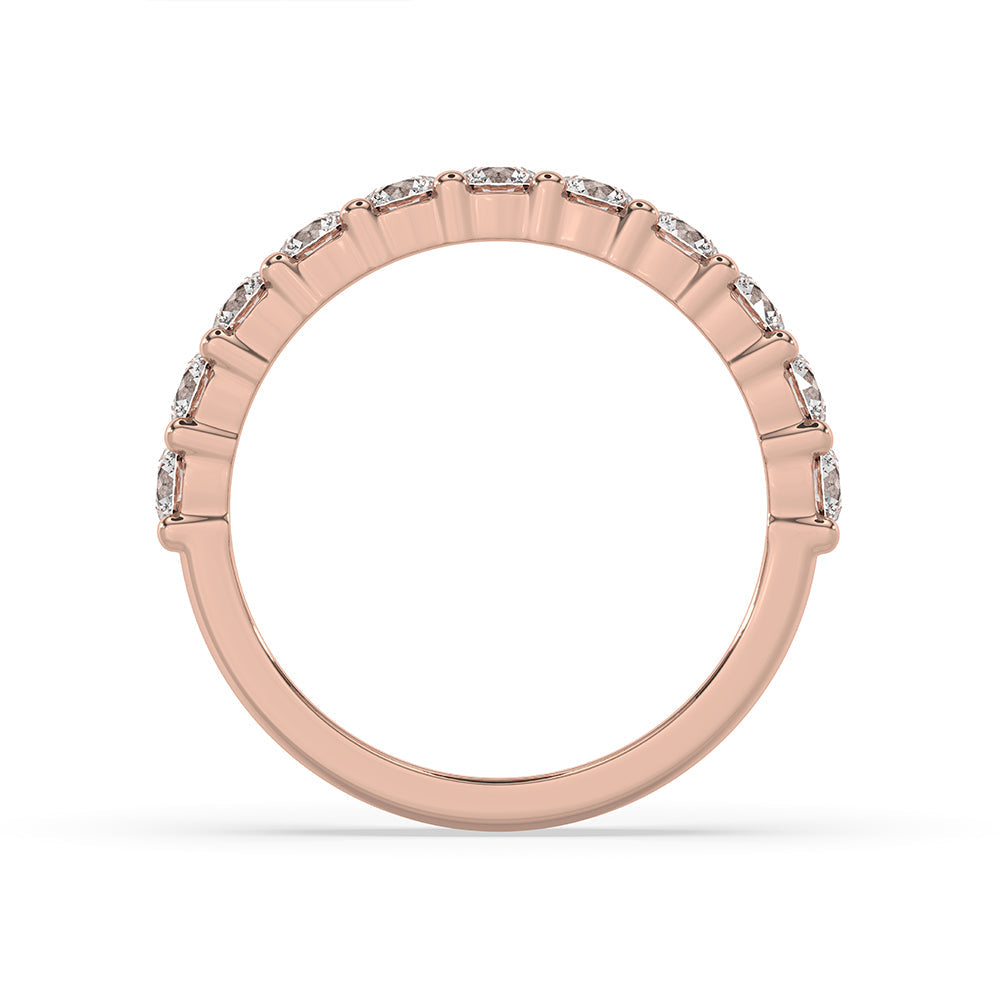 Round Diamond Eternity Band – Rose Gold Style