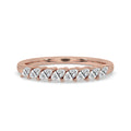 Marquise Cut Wedding Band In Rose Gold
