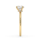 Heart Cut Hidden Halo Engagement Ring In Yellow Gold