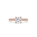 Rose Gold Cushion Solitaire Engagement Ring