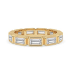 Baguette Cut Bezel Set Diamond Band