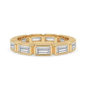 Baguette Cut Bezel Set Diamond Band
