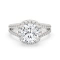 Cushion Cut Diamond Ring In Halo Setting