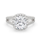 Cushion Cut Diamond Ring In Halo Setting