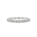 Round Diamond Wedding Band with Half Eternity