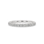 Round Diamond Wedding Band with Half Eternity