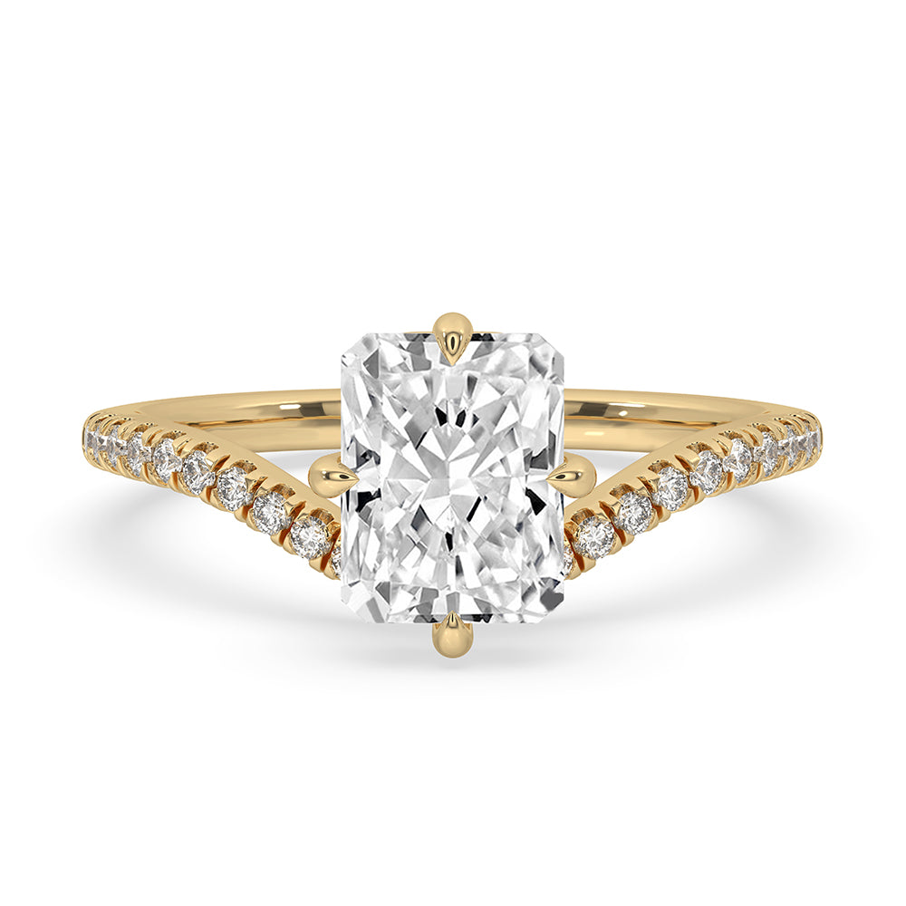 Radiant Cut Upside Down Diamond Ring Main image